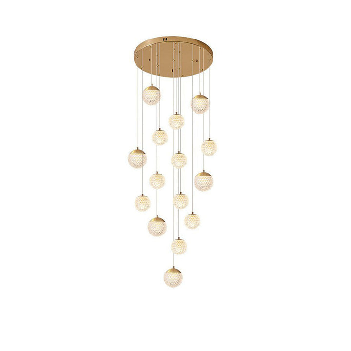 Arisha Luminaires Suspensions Multi/Bulle Moderne Métal/Acrylique Doré Chambre à Coucher - Neutralighting
