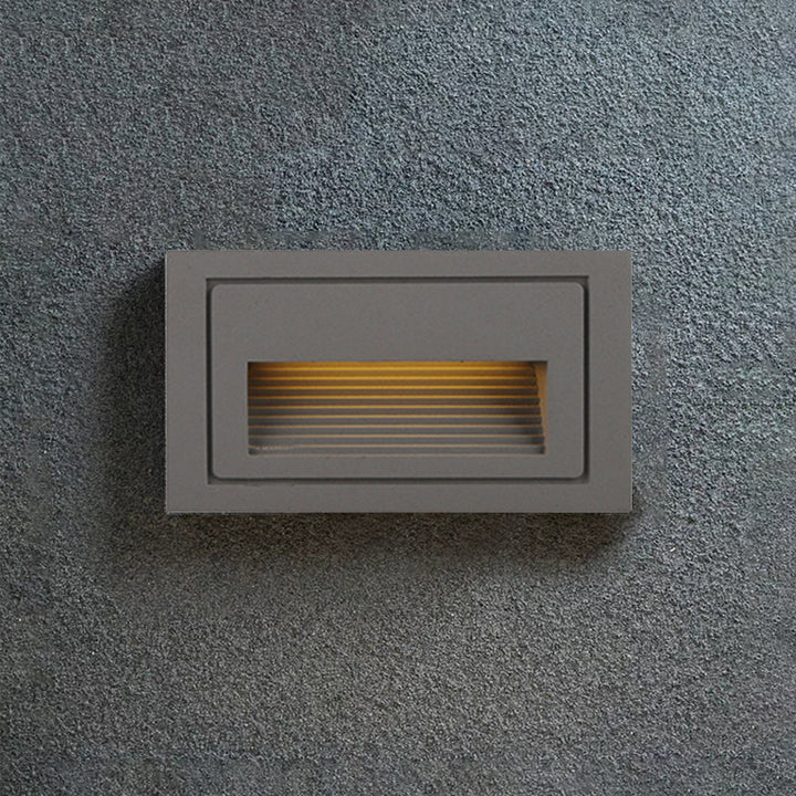 Ray Éclairage Escalier Extérieur Carré Simple, Métal/Acrylique, Noir/Gris/Blanc, Escalier - Neutralighting