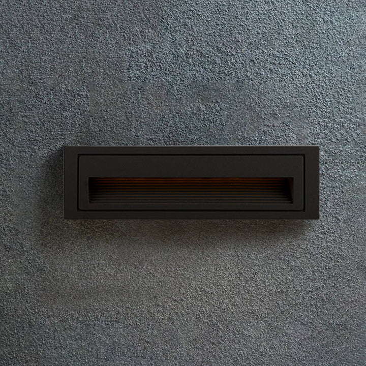 Ray Éclairage Escalier Extérieur Carré Simple, Métal/Acrylique, Noir/Gris/Blanc, Escalier - Neutralighting