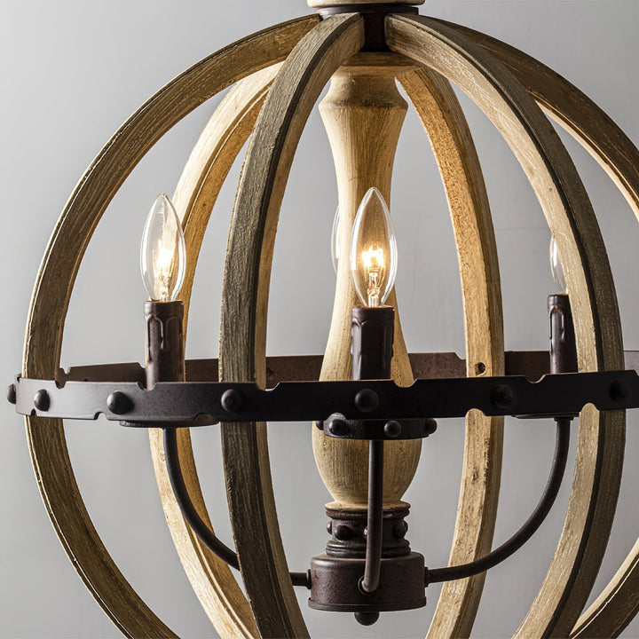 Ozorel Suspension Métallique et Bois Style Industriel Vintage - Neutralighting