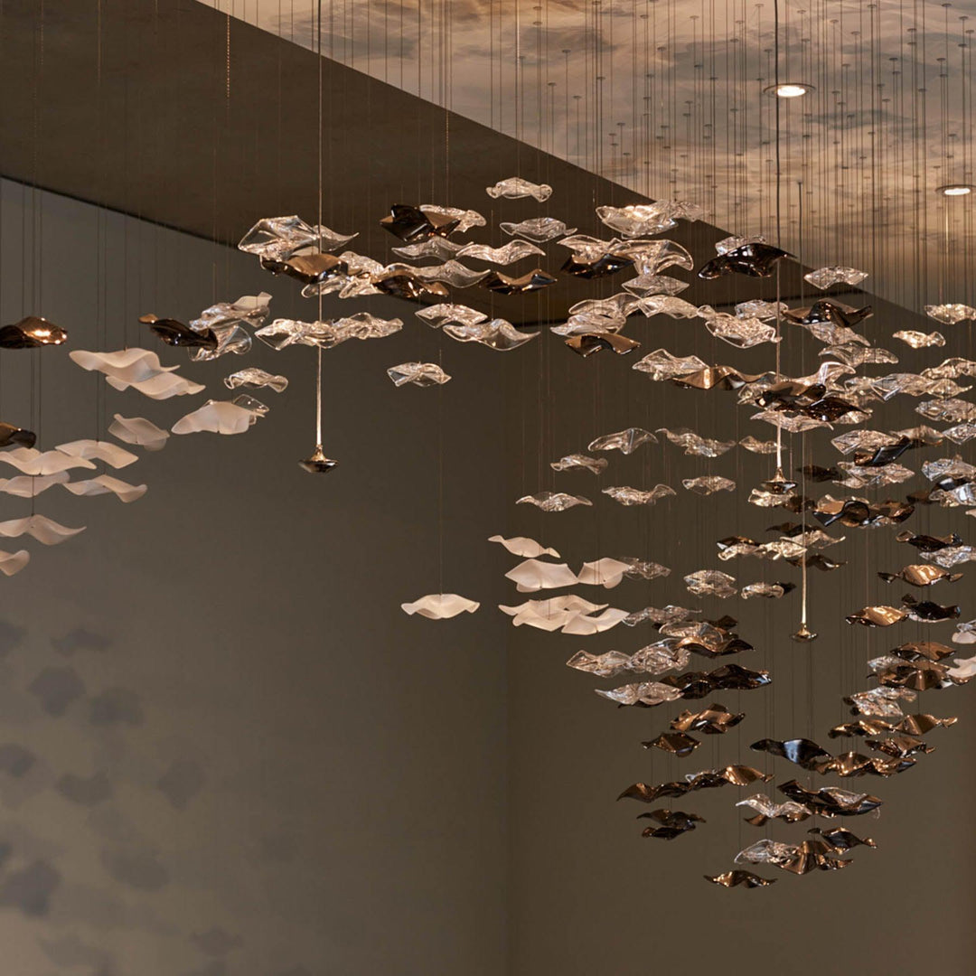 Vecarisra Suspension Lampes Art Verre Tidal Luxe - Neutralighting