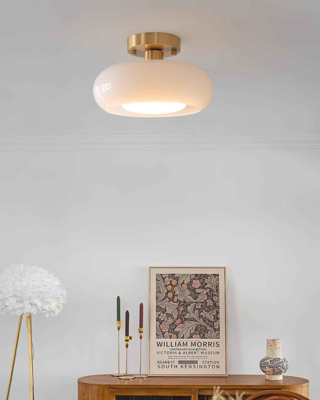 Aveline Métal 28cm Blanc LED 40W