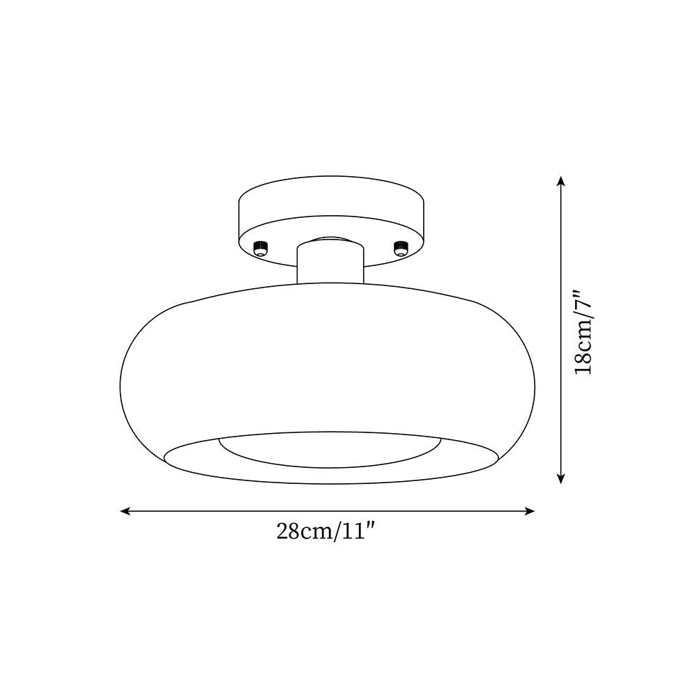 Aveline Plafonnier en Verre Moderne - Neutralighting