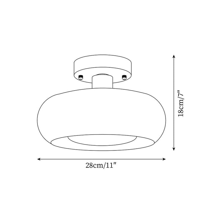 Aveline Plafonnier en Verre Moderne - Neutralighting