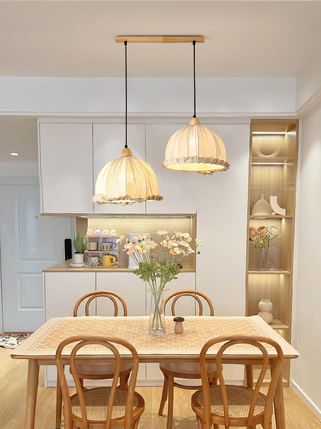 Shell Lampe Pendante Minimaliste en Bois - Neutralighting