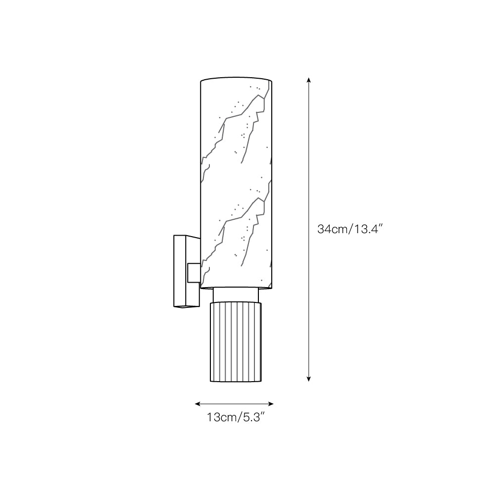 Olnoreth Applique Murale en Métal et Albâtre Moderne Minimaliste - Neutralighting