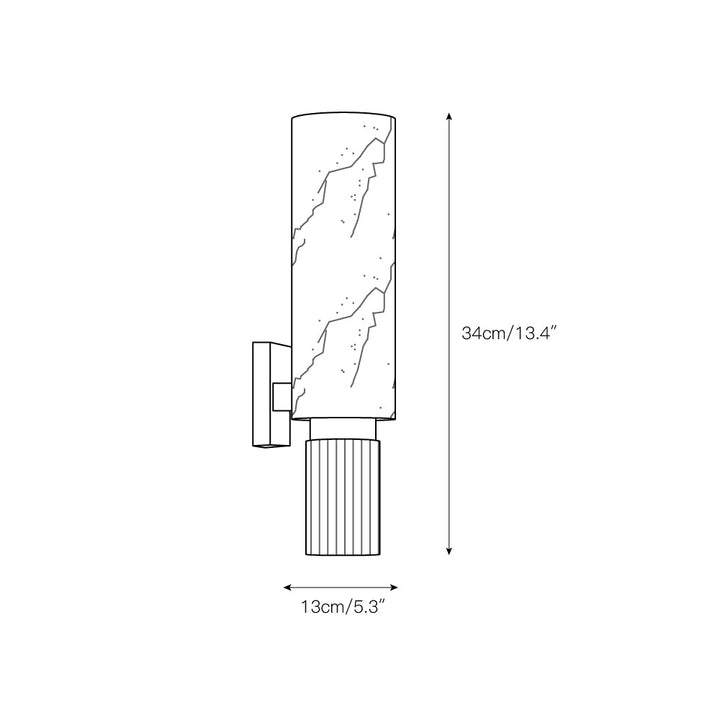 Olnoreth Applique Murale en Métal et Albâtre Moderne Minimaliste - Neutralighting