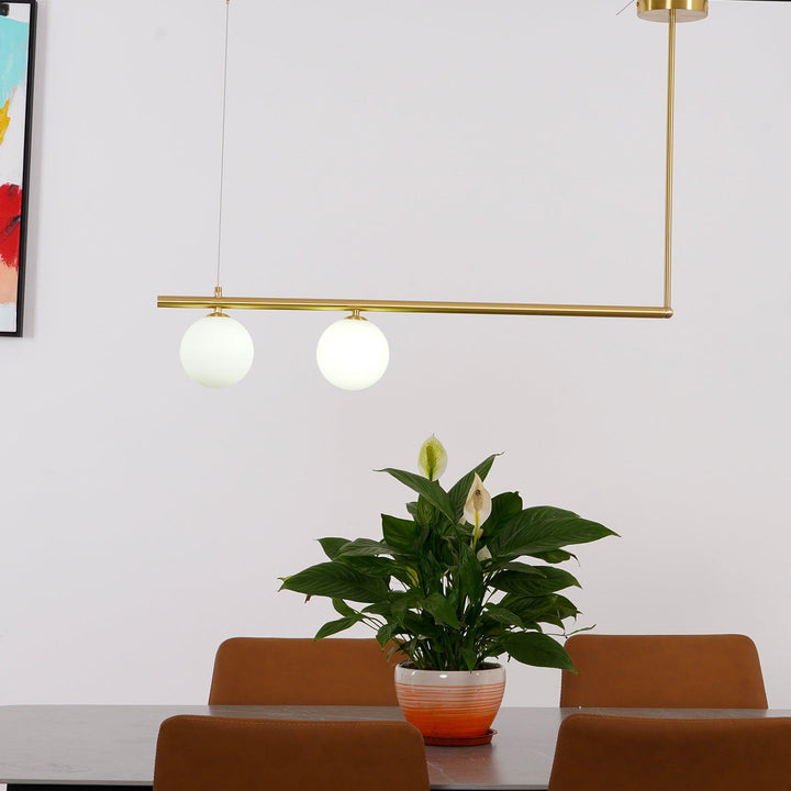 Solara Suspension en laiton linéaire satellite minimaliste - Neutralighting