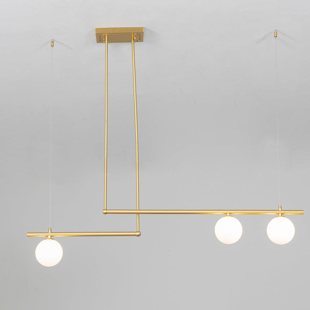 Solara Suspension en laiton linéaire satellite minimaliste - Neutralighting