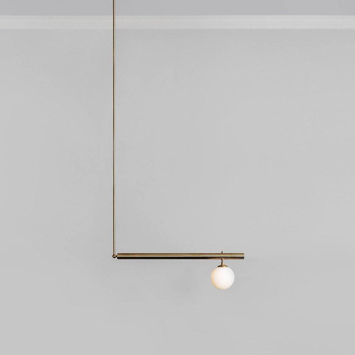 Solara Suspension en laiton linéaire satellite minimaliste - Neutralighting