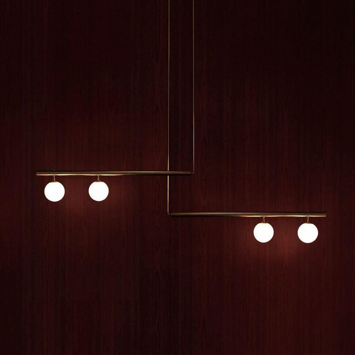 Solara Suspension en laiton linéaire satellite minimaliste - Neutralighting