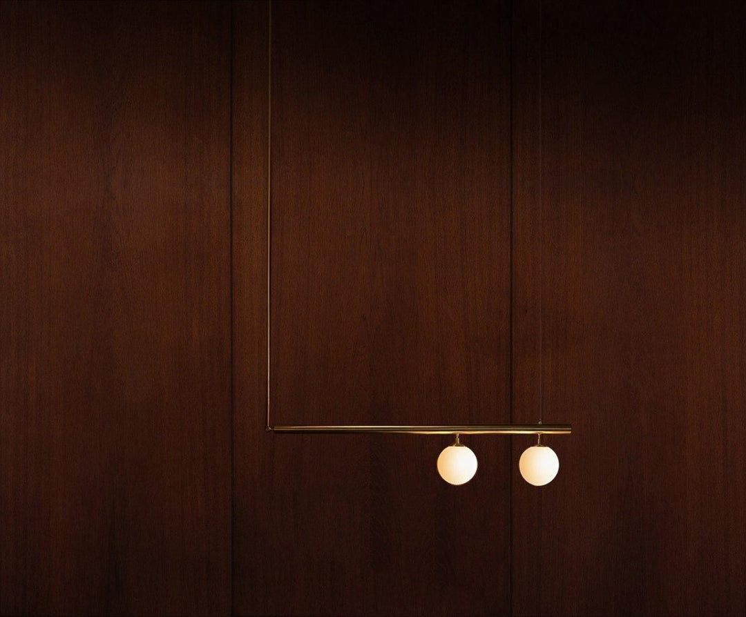 Solara Suspension en laiton linéaire satellite minimaliste - Neutralighting