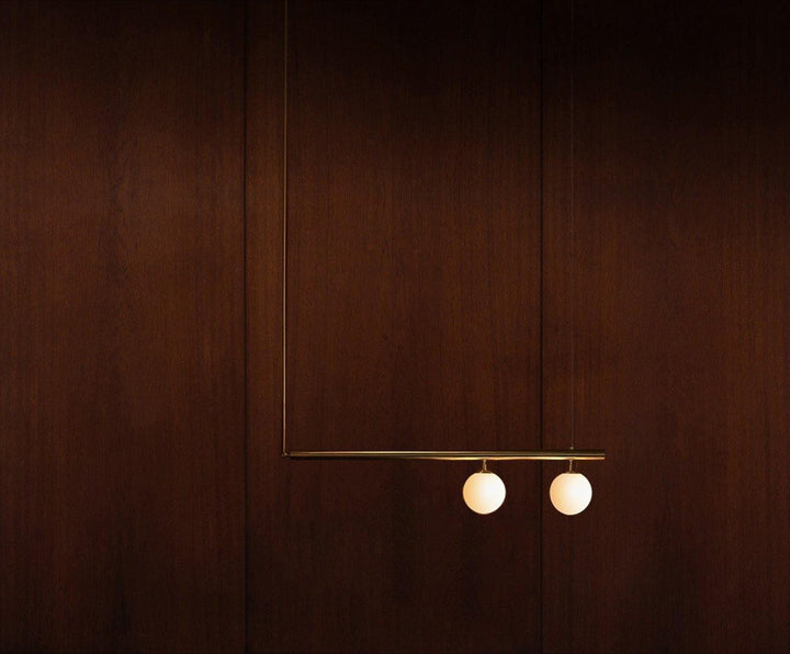 Solara Suspension en laiton linéaire satellite minimaliste - Neutralighting