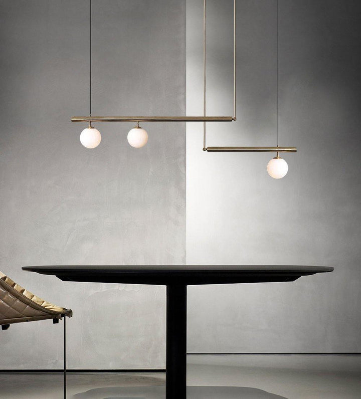Solara Suspension en laiton linéaire satellite minimaliste - Neutralighting