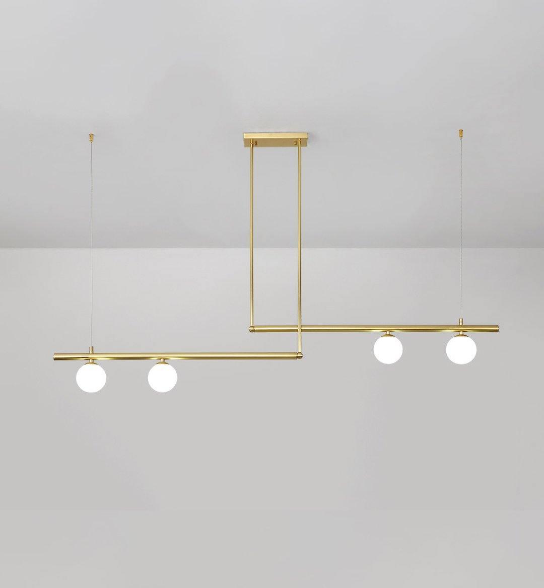 Solara Suspension en laiton linéaire satellite minimaliste - Neutralighting