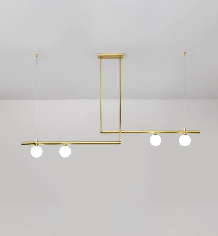 Solara Suspension en laiton linéaire satellite minimaliste - Neutralighting
