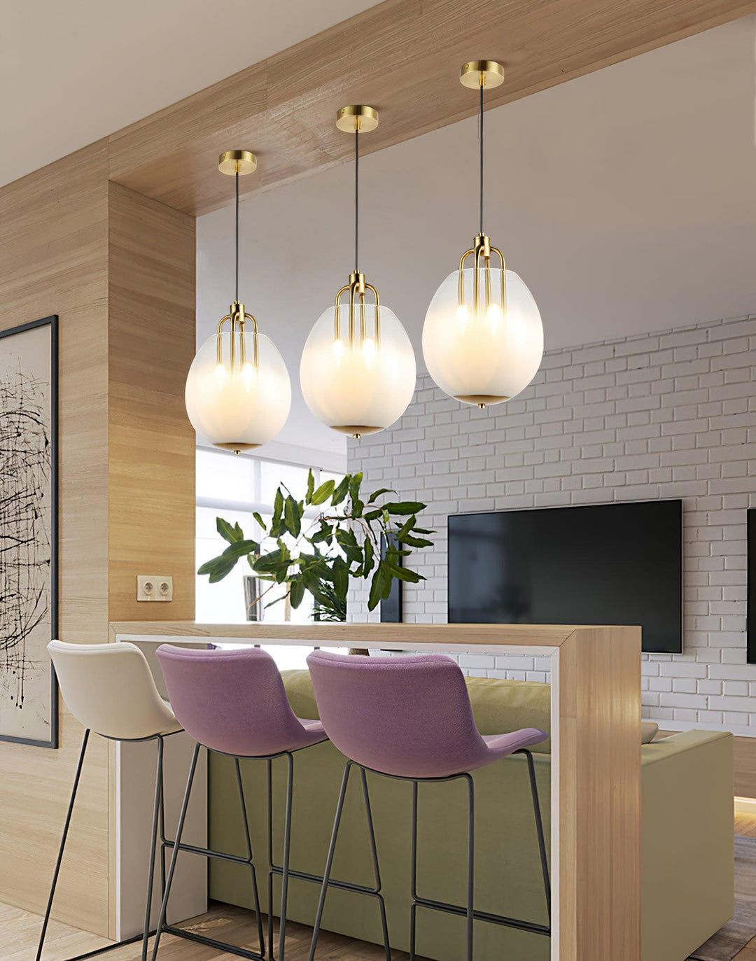 Tatum Suspension en Verre de Luxe - Neutralighting