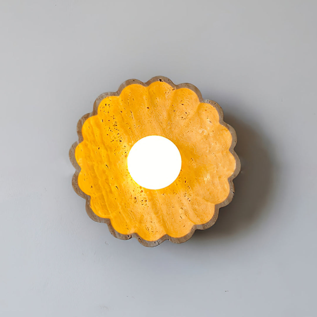 Ritta Applique Murale Coquille Travertin À Bords Découpés - Neutralighting