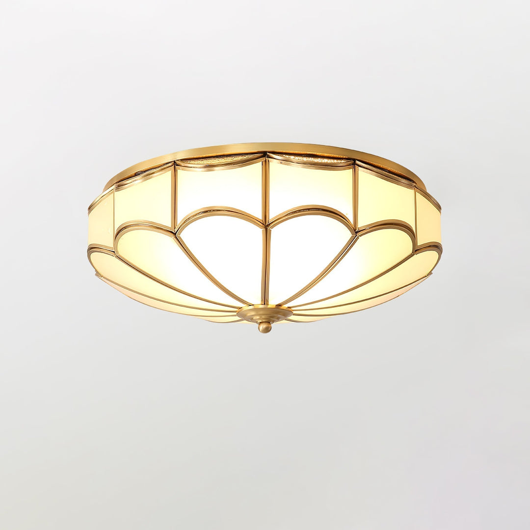 Evmarara Plafonnier encastré en laiton et verre Elegance - Neutralighting