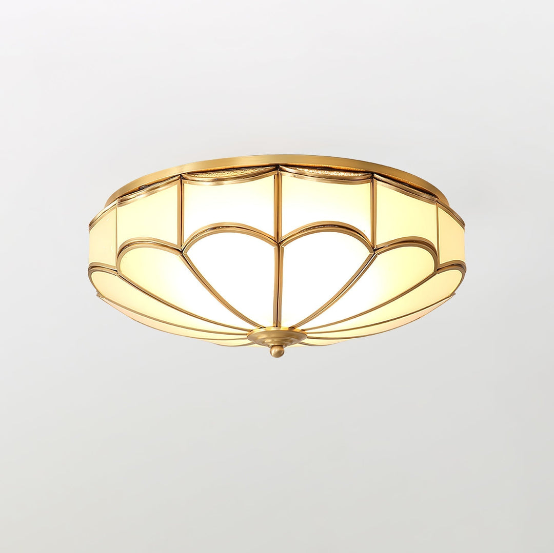 Evmarara Plafonnier encastré en laiton et verre Elegance - Neutralighting