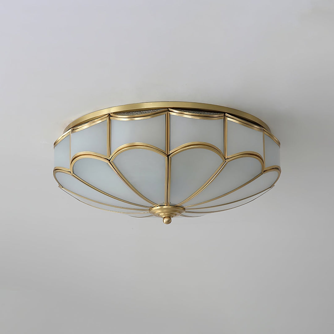 Evmarara Plafonnier encastré en laiton et verre Elegance - Neutralighting
