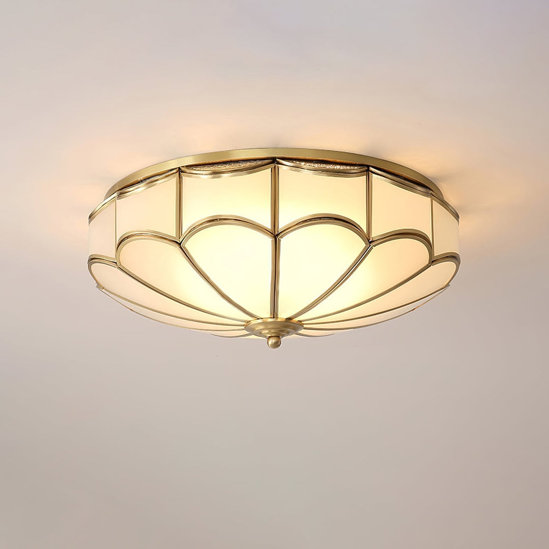 Evmarara Plafonnier encastré en laiton et verre Elegance - Neutralighting