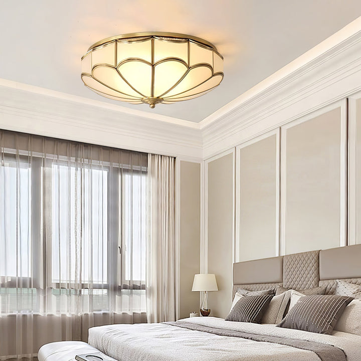 Evmarara Plafonnier encastré en laiton et verre Elegance - Neutralighting