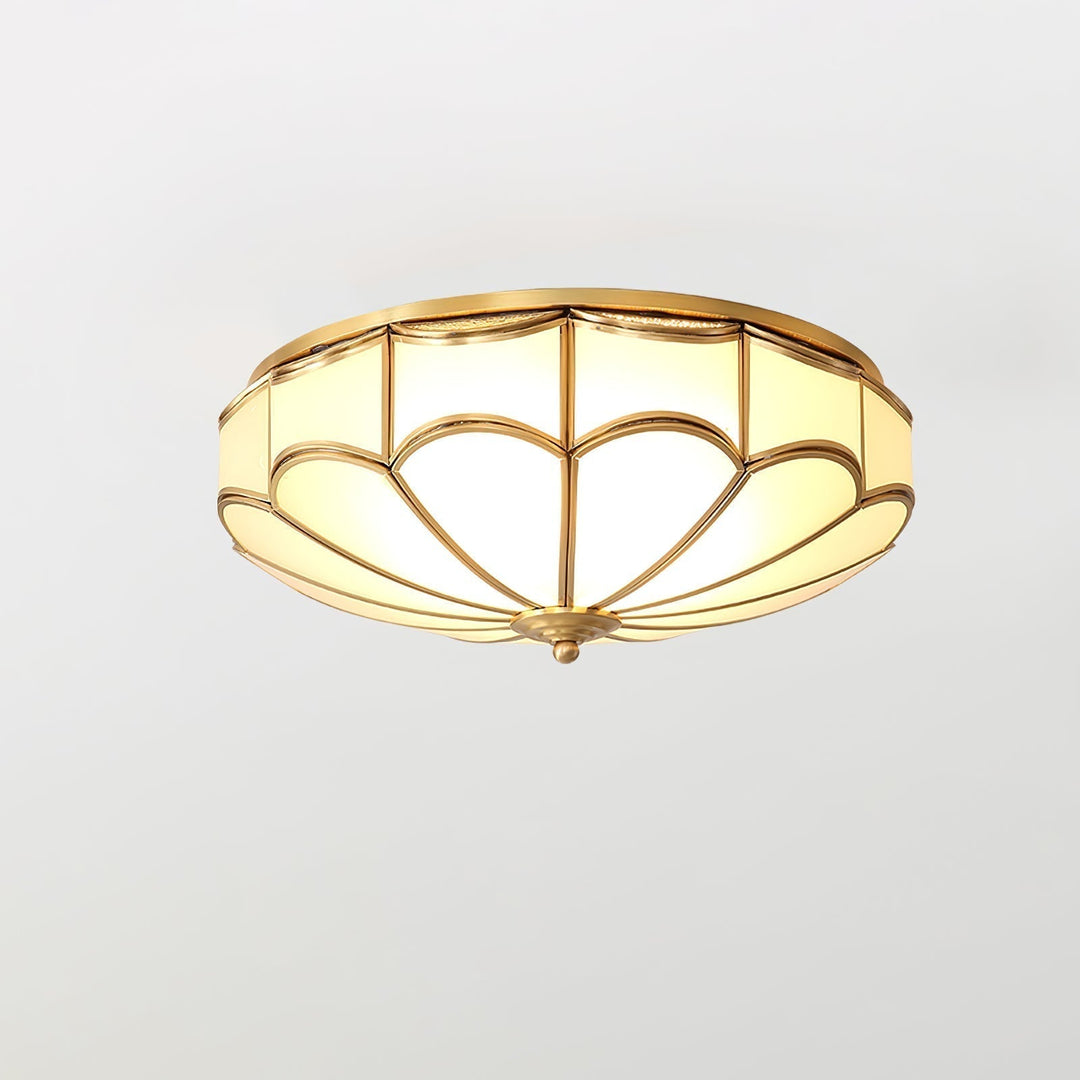 Evmarara Plafonnier encastré en laiton et verre Elegance - Neutralighting
