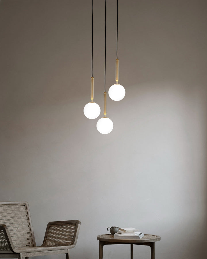 Azorila Suspension moderne minimaliste en laiton et verre - Neutralighting