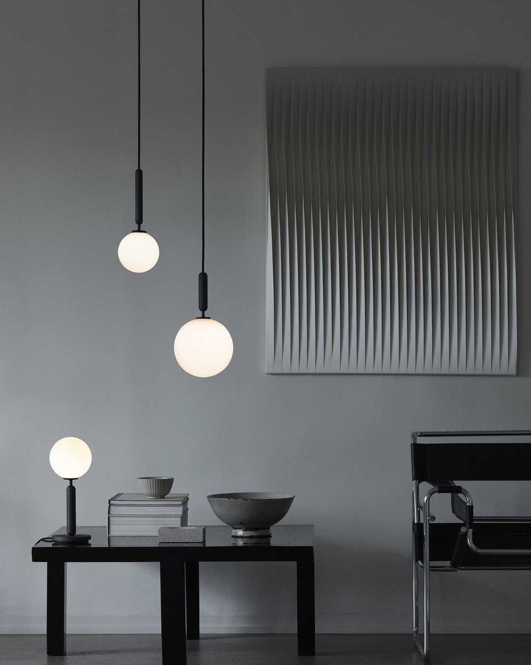 Azorila Suspension moderne minimaliste en laiton et verre - Neutralighting
