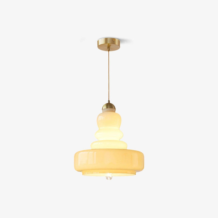 Lustra Suspension en Verre à Couches Style École pour Salon - Neutralighting