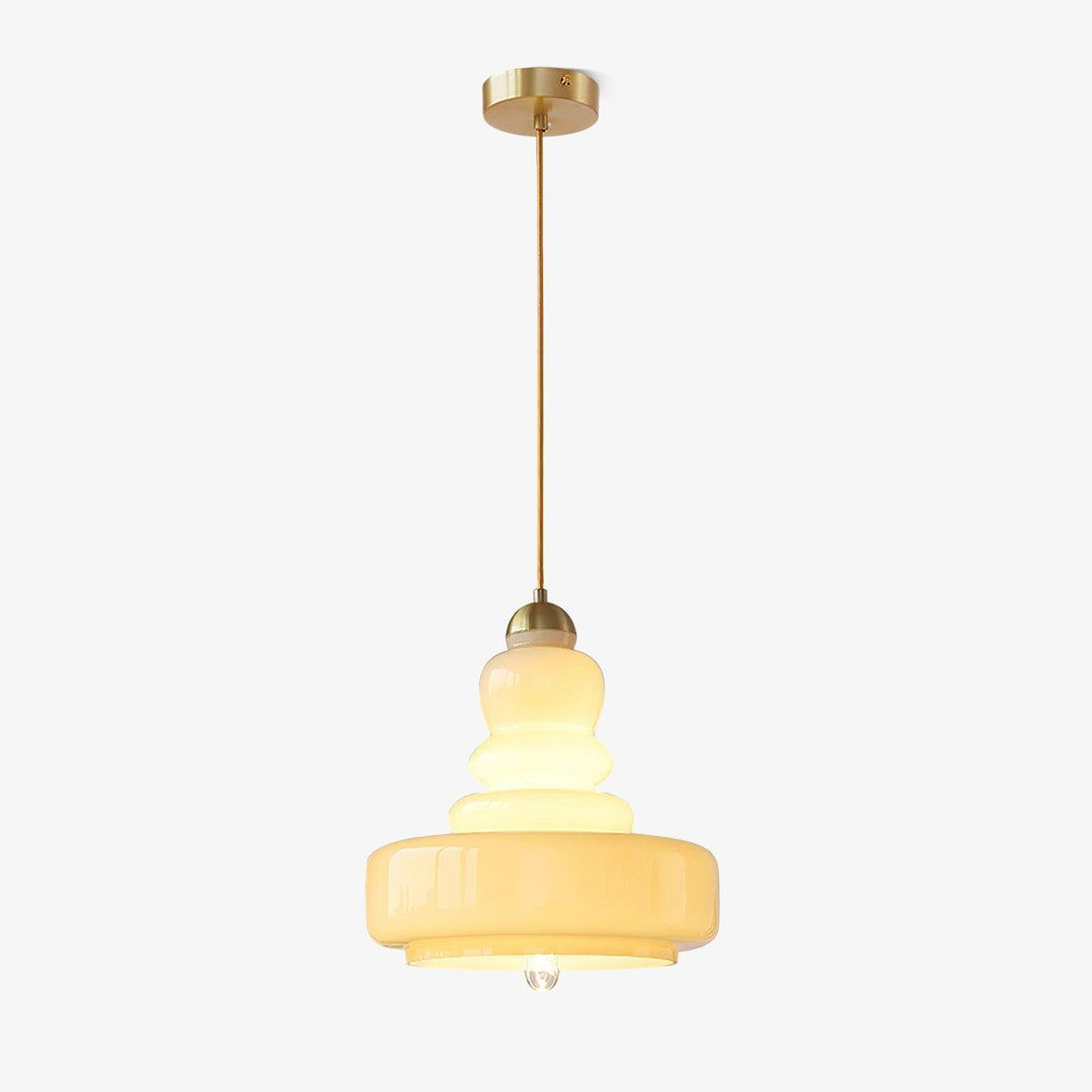 Lustra Suspension en Verre à Couches Style École pour Salon - Neutralighting