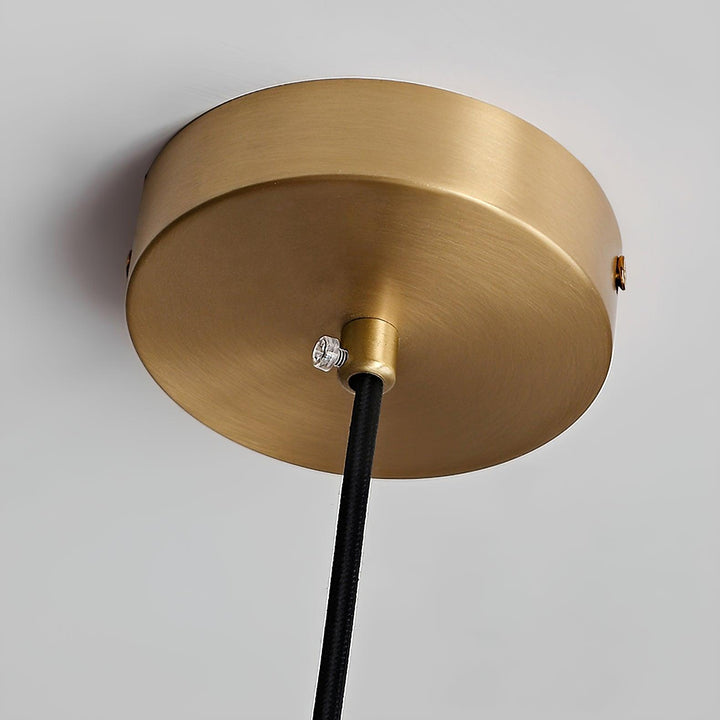 Solara Suspension en Verre Opale Canneleur Cloche Laiton Vintage - Neutralighting