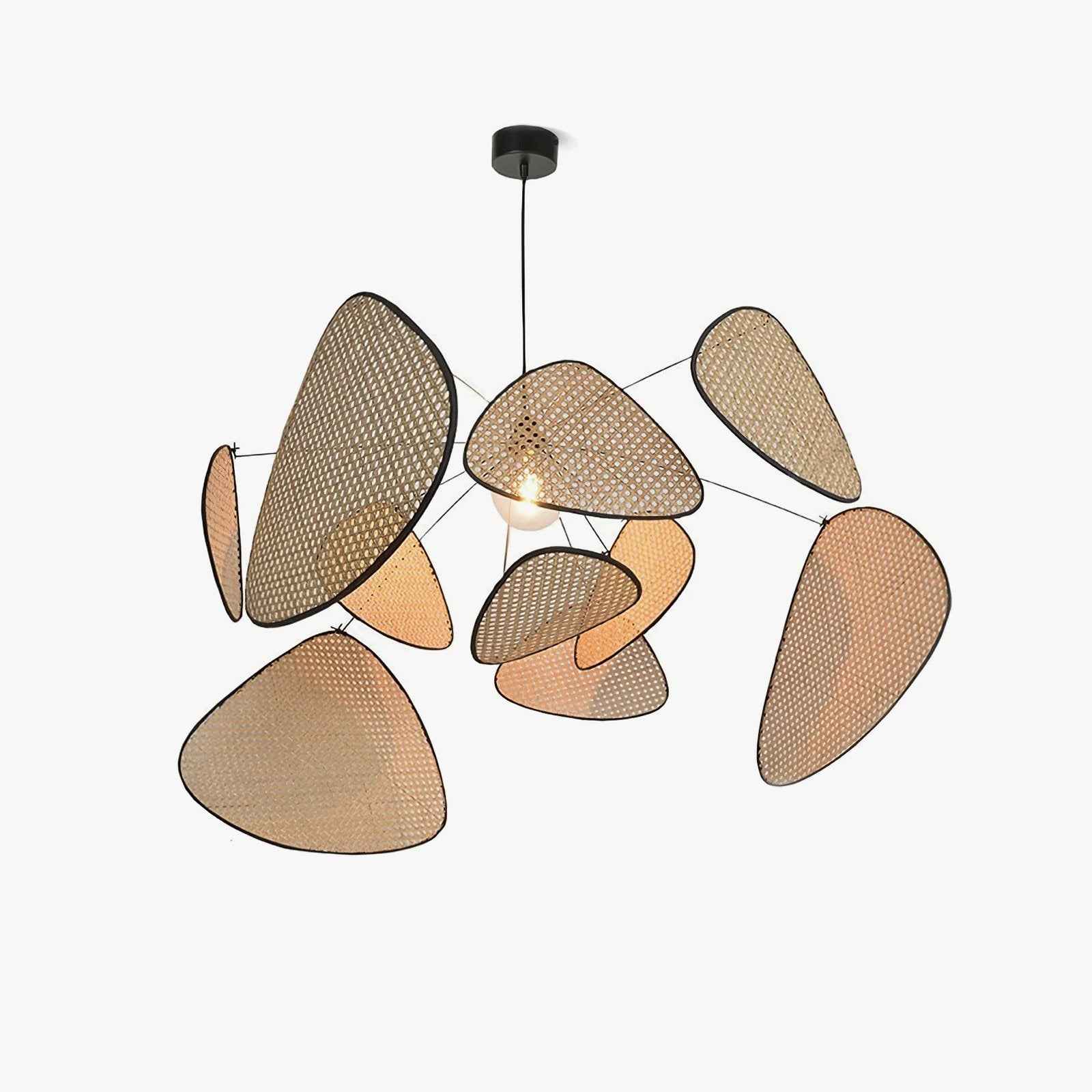 Lustra Chandelier Écran Cannage Suspension Rétro - Neutralighting
