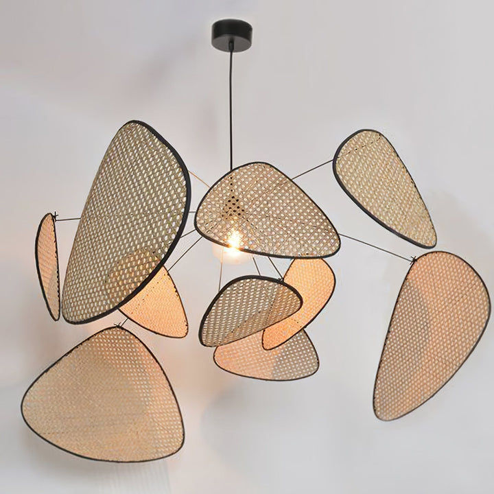 Lustra Chandelier Écran Cannage Suspension Rétro - Neutralighting