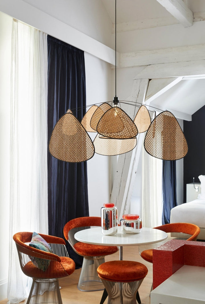 Lustra Lampe Pendante Rattan Swag Industrielle - Neutralighting