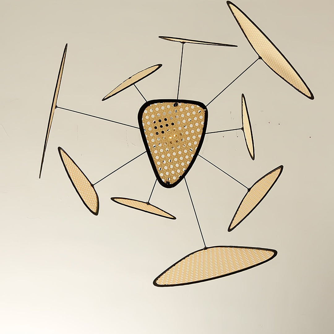 Lustra Chandelier Écran Cannage Suspension Rétro - Neutralighting