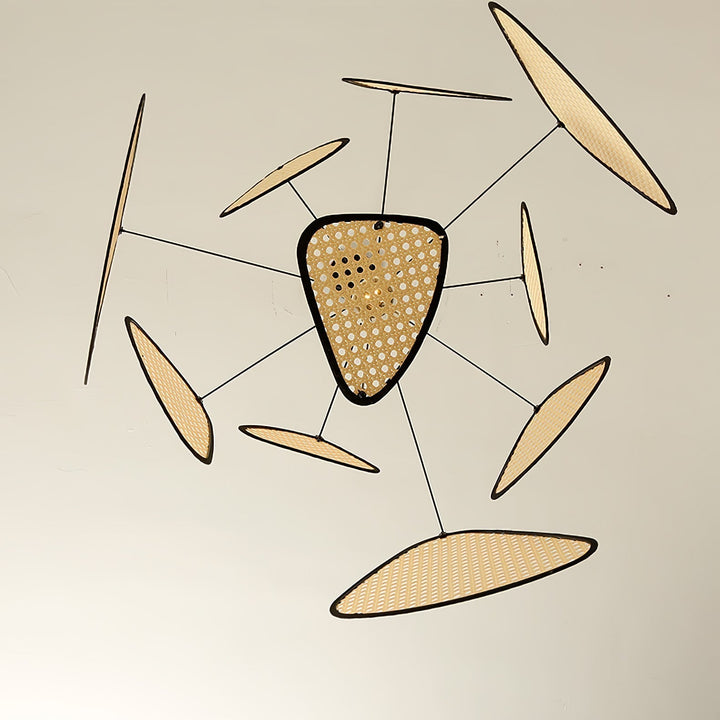 Lustra Chandelier Écran Cannage Suspension Rétro - Neutralighting