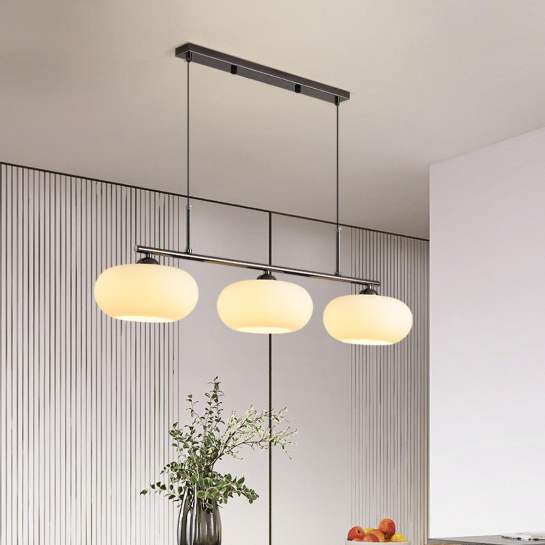 Lustra Suspension Lampe Linéaire à 3 Lumières en Forme de Globe - Neutralighting