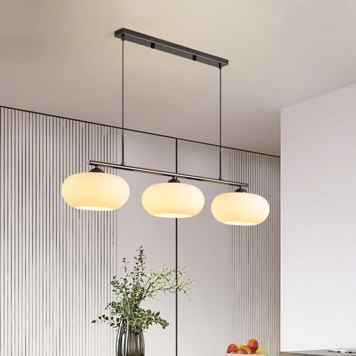 Lustra Suspension Lampe Linéaire à 3 Lumières en Forme de Globe - Neutralighting