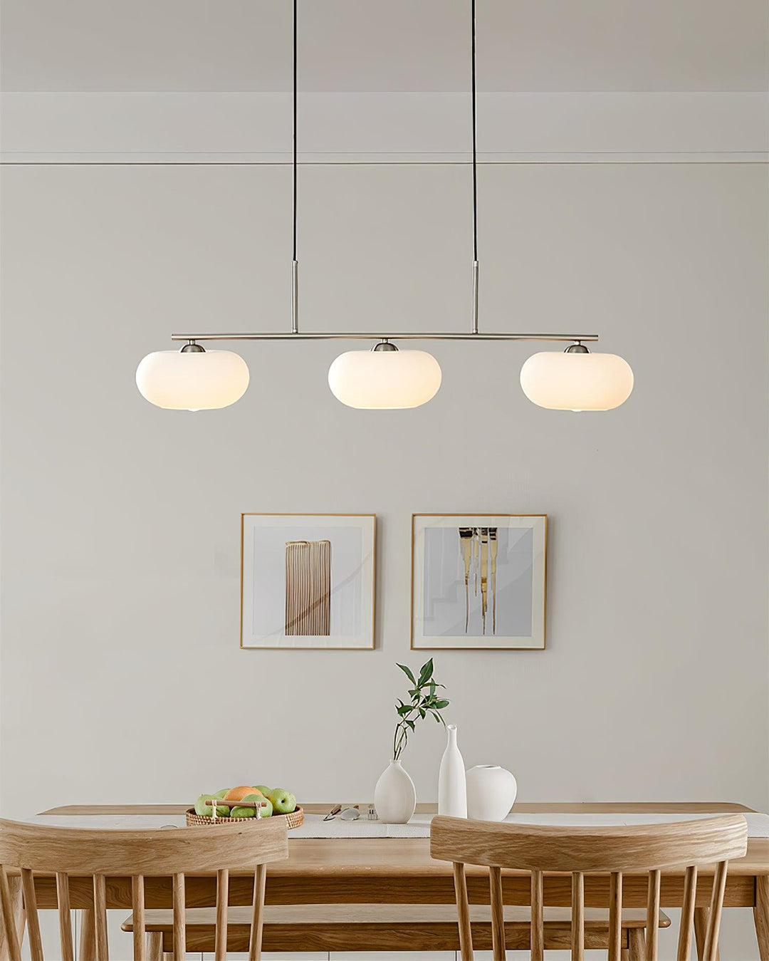 Lustra Suspension Lampe Linéaire à 3 Lumières en Forme de Globe - Neutralighting