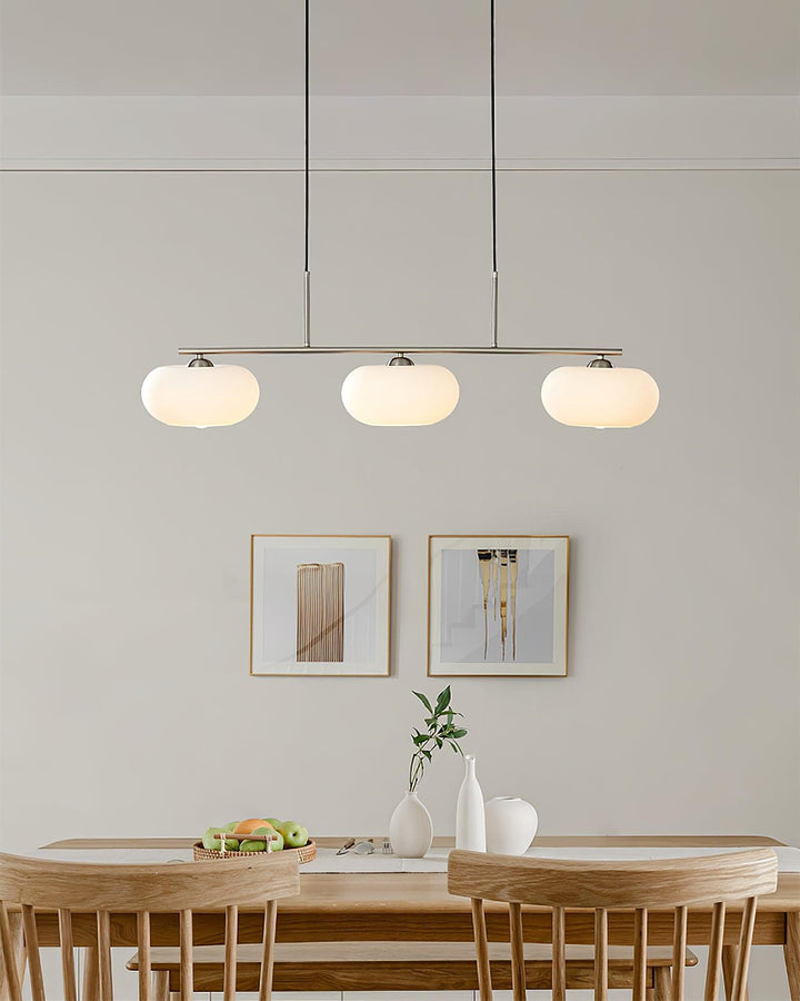 Lustra Suspension Lampe Linéaire à 3 Lumières en Forme de Globe - Neutralighting