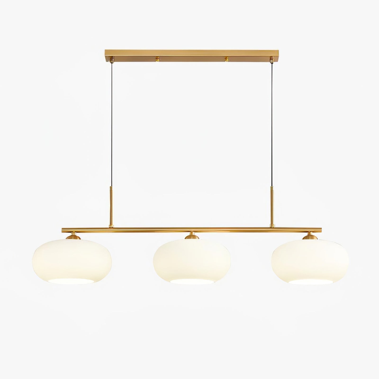 Lustra Suspension Lampe Linéaire à 3 Lumières en Forme de Globe - Neutralighting