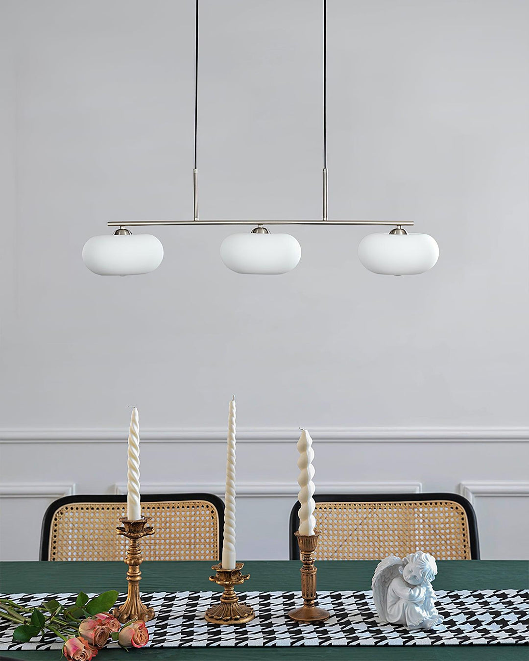 Lustra Suspension Lampe Linéaire à 3 Lumières en Forme de Globe - Neutralighting