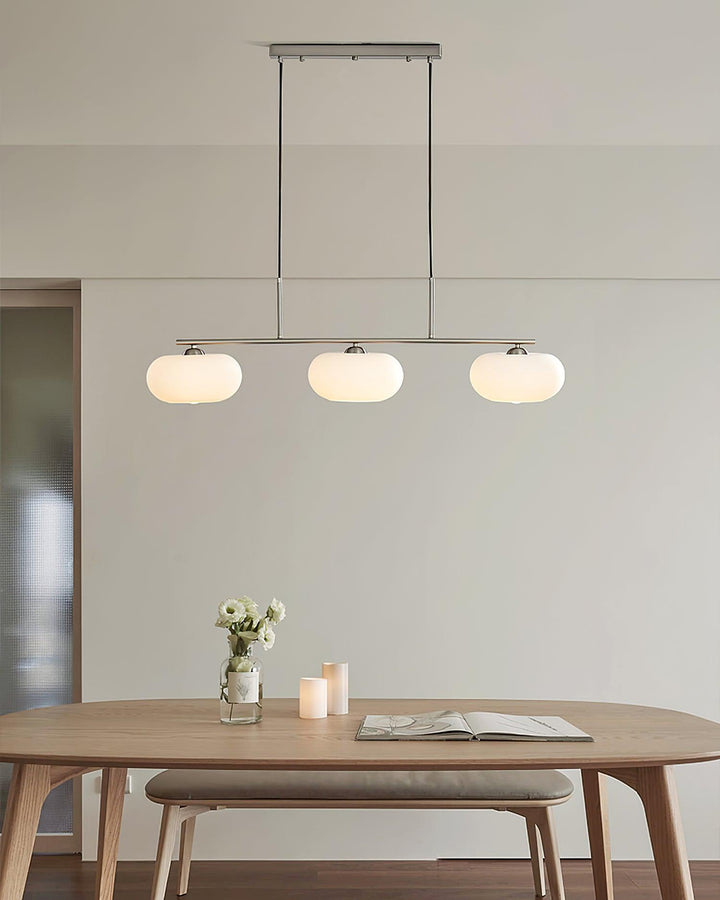 Lustra Suspension Lampe Linéaire à 3 Lumières en Forme de Globe - Neutralighting