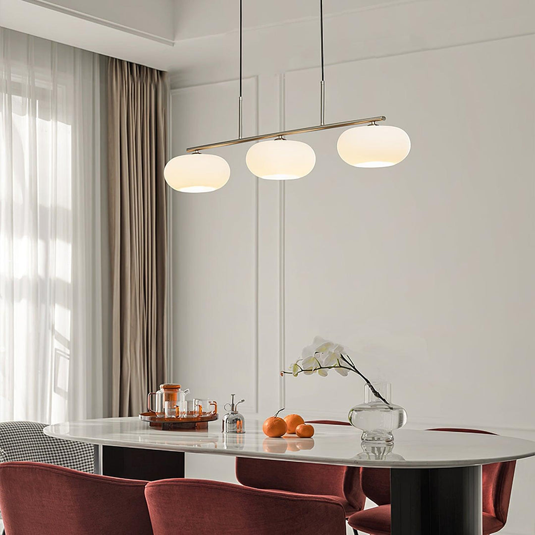 Lustra Suspension Lampe Linéaire à 3 Lumières en Forme de Globe - Neutralighting