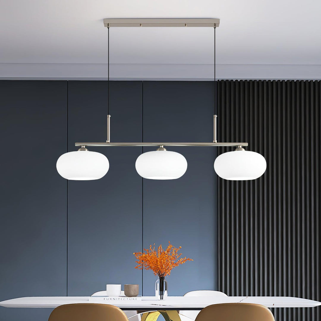 Lustra Suspension Lampe Linéaire à 3 Lumières en Forme de Globe - Neutralighting