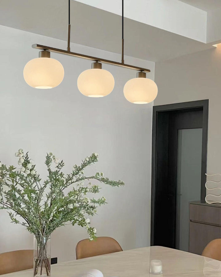 Lustra Suspension Lampe Linéaire à 3 Lumières en Forme de Globe - Neutralighting