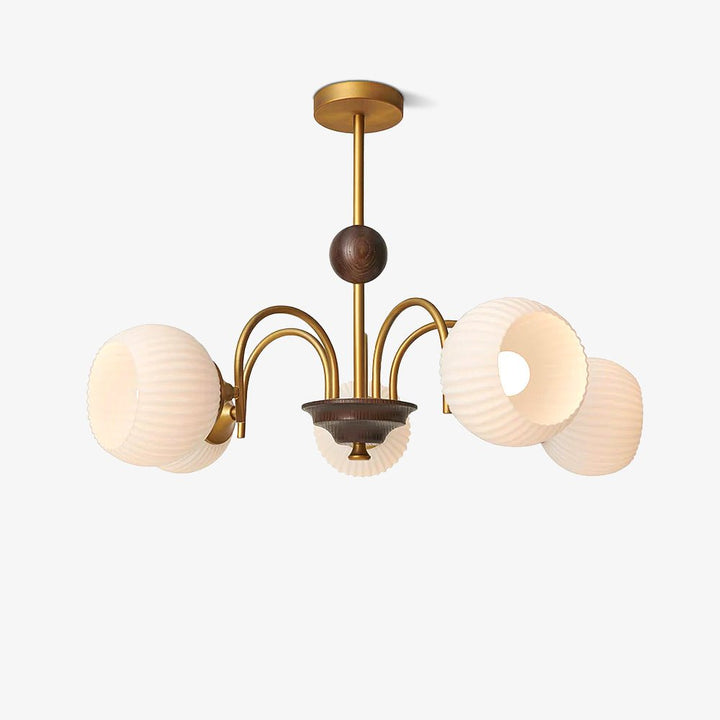 Lustra Chandelier Sculptural en Verre Canalisé - Neutralighting