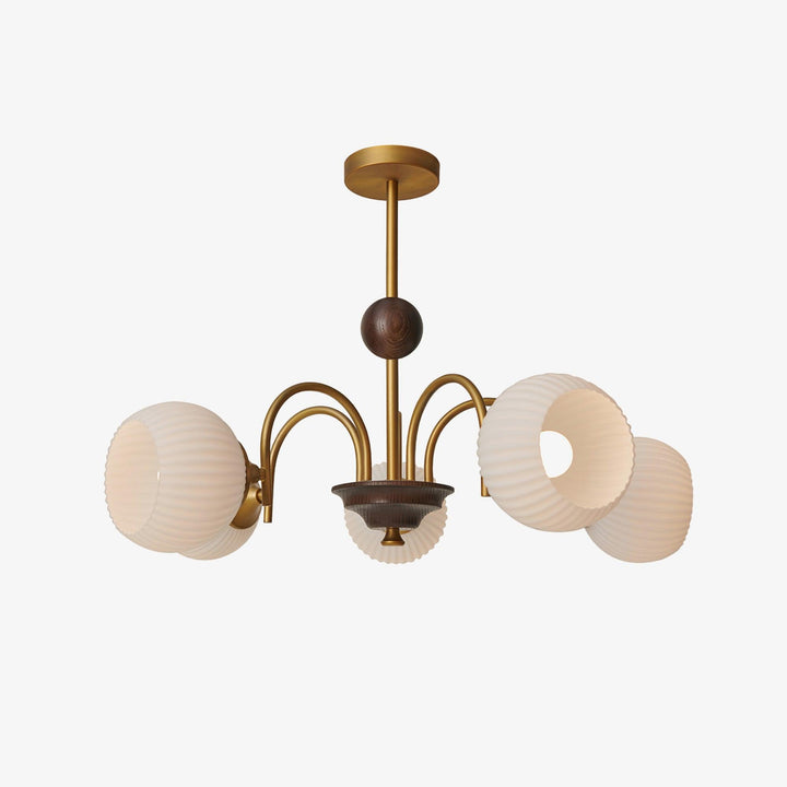 Lustra Chandelier Sculptural en Verre Canalisé - Neutralighting